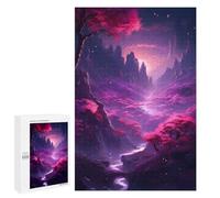 1000 puzzles pour adultes magenta fantasy nature, puzzle adulte - jeu d'ail - cadeau d'anniversaire - difficile et difficile 1000 pièces