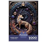 1000 Puzzles pour Adultes Steampunk Red Fox Art Deco Puzzle pour Adultes Jeux De Détente Analyse Et Logique, Un pour Toute La Famille 38x26cm/1000pcs