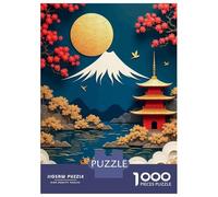 1000 Puzzles pour Adultes Vintage Japanese Landscape Jeu De Réflexion pour Adultes, Idéal pour La Décoration Ou comme Cadeau pour Toute La Famille 52x38cm/1000pcs