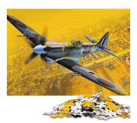 1000 Puzzles Spitfire FR MkXIV RAF pour Adultes et Adolescents, en Bois, Jeux familiaux, Cadeaux de Noël, 1000 pièces (75 x 50 cm)