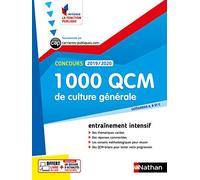 1000 QCM de culture générale - Catégorie A, B et C - Intégrer la fonction publique - 2019/2020