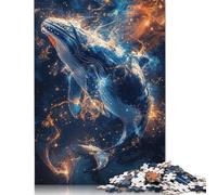 1000 rompecabezas cuadrados creativos de ballenas celestiales cósmicas Para adultos, rompecabezas de Papel, juegos de desafío únicos, 38 x 26 cm/1000 piezas