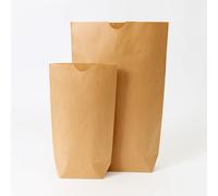 1000 sacs kraft brun écornés 100x185 mm N4