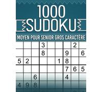 1000 Sudoku Moyen pour Senior Gros Caractère: avec Solutions, Cahier d'activités pour Adultes et Seniors.