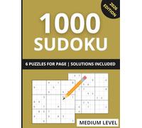 1000 Sudoku Puzzle Book Medium Level: The Big Medium Sudoku Book and Solutions | Puzzles for Brain Exercise and Relaxation | 6 per Page, 8.5x11 Inches | 2026 Edition