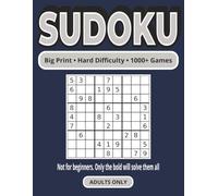 1000+ Sudoku Puzzles for Adults & Seniors - Hard Difficulty Blue Edition: Big Print Sudoku Puzzle Book Featuring Over 1000 Hard Puzzles to Sharpen Logic, Focus the Mind, and Build Mental Stamina