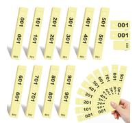 1000 Tickets Vestiaire 4.5x20cm Jaune Numérotés de 1 à 1000 Ticket Tombola Numéroté Bloc Ticket Numéroté Billet Vestiaire Bon de Vestiaire Perforés et Détachables en Trois Parties Idéal