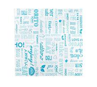 1000 unité - Papier Ingraissables Basket 'Parole' 32 G/M2 31X31 Cm Bleu Parch.Ingraissable