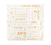 1000 unité - Papier Ingraissables Basket 'Parole' 32 G/M2 31X31 Cm Orange Parch.Ingraissable