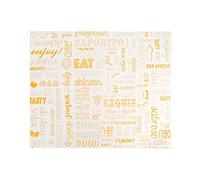 1000 unité - Papier Ingraissables Basket 'Parole' 32 G/M2 31X38 Cm Orange Parch.Ingraissable