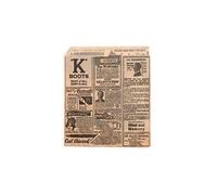 1000 unité - Papier Ingraissables Ouvert 2 Côtés Fast Food 'Times' 34 G/M2 13X14 Cm Naturel Parch.Ingraissable