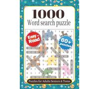 1000 word search puzzle book: Word searches with easy to read print about 1000 unique words | The ultimate word search collection 50+ puzzles in 6 × 9 ... for Holidays Vacations and leisure time