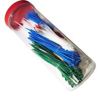 1000 x attaches-câbles assortiment coloré L100 150 200 300 mm blanc,vert,bleu,jaune,rouge