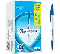 1000 X Paper Mate 045 Bille Stylos 1.0mm Coquées Bleu Encre (20 Paquets De 50)