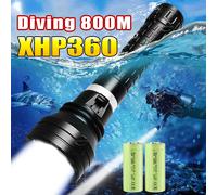 10000LM puissant XHP360 lampe de poche de plongée IPX8 lampe sous-marine professionnelle torche de plongée sous-marine 1000M haute puissance lampes de poche LED