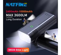 10000mAh 6-8 LED lumière de vélo USB Rechargeable 3600 Lumens phare de vélo lampe de poche Super brillante feux avant et arrière feu arrière 2400mAh avec caméra arrière