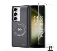 10000mAh Coque Batterie pour Samsung Galaxy S23/S22, Étui Batterie -Housse de Charge sans Fil Intelligente, Portable Coques d'alimentation, Magnétique Battery Externe Chargeur Rechargeable Power Bank