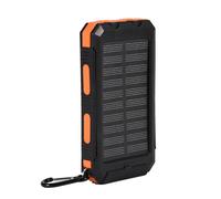 10000mAh Extérieur Charge rapide solaire Mobile Power Bank Case Kit de bricolage avec boussole Noir Orange