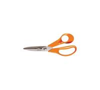 Fiskars Ciseaux de jardin lames striées, Longueur: 18 cm, Lames en acier inoxydable/Poignées en plastique, Orange, Classic, S92, 1000555