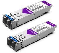 1000BASE-LX SFP Transceiver,Module 1.25G SFP vers LC en Fibre Optique monomode pour Cisco GLC-LH-SMD,Ubiquiti UniFi UF-SM-1G,Mikrotik,Meraki,Netgear AGM732F,D-Link et Plus,2 pièces
