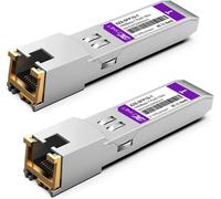 1000BASE-T SFP Transceiver,Module Mini GBIC en cuivre 1.25G SFP vers RJ45 pour Cisco GLC-T/SFP-GE-T,Ubiquiti UniFi UF-RJ45-1G,Mikrotik,Meraki,Netgear,D-Link et Plus,2 pièces