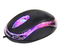 1000dpi Colorful Light USB Scroll Wheel Optical Mouse(Black)