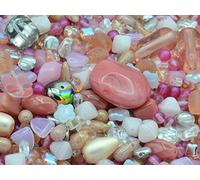 1000g Mixed Glass Beads different shapes Mix, Pink (Pink), Bohemian Crystal Glass, Czech Republic MIX Wholesale Bulk Pack