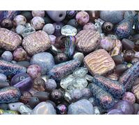 1000g Mixed Glass Beads different shapes Mix, Purple (Purple), Bohemian Crystal Glass, Czech Republic MIX Wholesale Bulk Pack