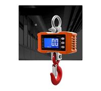 1000Kg/500Kg balance suspendue numérique balance de grue balance de grue robuste portable LCD rétro-éclairage échelles à crochet industrielles changement d'unité ,Pesage Précis(LCD 500KG Orange)