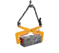 1000Kg Log Lifting Tong Heavy Duty Grapple Timber Claw Steel Lumber Skidding Tongs Timber Claw Hook pour tracteur de camion Skidder Handling Dragging Carrying Tool Pince forestière (12 Pouces, Jaune)