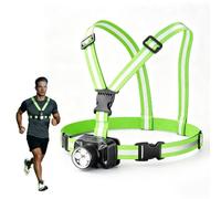 1000LM Lampe Running Pectorale Avec Feu Arrière, Lumiere Lampe Course a Pied, 6+2 Modes & Gilet Réfléchissant 360°, Lampes Pectorale Running, Lumiere Course pour Cyclisme/Jogging Sports Nocturnes