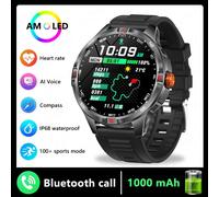 1000Mah Ultra-Longue Durée De Vie De La Batterie Montre Intelligente Hommes En Plein Air Compas Fitness Montres Gps Sport Bluetooth Appel Smartwatch Homme 2025 Nouveau.Black.
