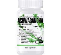 1000mg ashwagandha ksm-66 forte stress sommeil concentration fatigue max 120tab