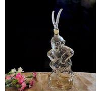 1000ML Carafe A Decanter Whisky Statue Sculpture - Bouteille De Vin En Verre Sans Plomb En Forme De Singe, Carafe À Whisky Artisanale Et Amusante, Cadeau Décoratif Animalier Personnalisé