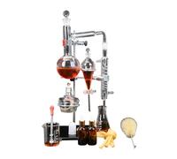 1000ml flask,Distillateur d'huiles essentielles, appareil de distillation d'huiles essentielles de laboratoire, distillateur d'eau, purificateur, kits de verrerie