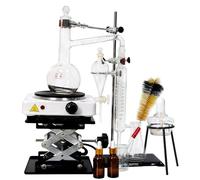 1000ml Instrument De Distillation D’Huile Essentielle Kit De Verrerie De Laboratoire avec Brûleur électrique