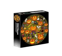1000pc Halloween Jigsaw Puzzle - Adult Stress Relief Toy Gift | Round Spooky Scene Image, Brain Teaser Challenge, Relaxing Focus Game, Colorful Halloween Art, Family Night Activity, Unisex