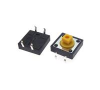 1000PCS 12x12x7.3 mm Tactile Switches Square Push Button Tact Switch 12 * 12 * 7.3 mm switch B3F-4055 12 * 12 * 7.3mm Black Yellow NWPNLXEA(2)