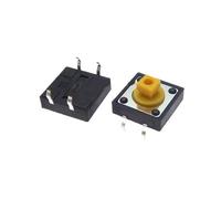 1000PCS 12x12x7.3 mm Tactile Switches Square Push Button Tact Switch 12 * 12 * 7.3 mm switch B3F-4055 12 * 12 * 7.3mm Black Yellow NWPNLXEA(Gelb)