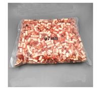 1000PCS 25mm2 GT-25 φ7 mm Copper connecting pipe wire joint small copper tube Copper Connection Tube Wire