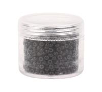 1000pcs 3 mm x 2 mm Silicone Micro Links Rings Beads Hair Extension Tool (dark brown dark brown)