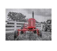 1000pcs(38x26cm) Casse-tête pour Adolescents A Red Tractor Front View Casse-têtes pour Adolescents Jeux Relaxants Analyse Et Logique Cadeaux pour Les Amis Et La Famille 1000pcs(38x26cm)