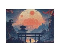 1000pcs(38x26cm) Casse-tête pour Adultes Samurai Japanese Sunset Casse-tête pour Adultes, Jeu De Réflexion, Course De Vitesse, Idéal comme Cadeau pour Toute La Famille 1000pcs(38x26cm)