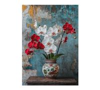 1000pcs(38x26cm) Casse-têtes pour Adolescents Orchid Flowers in Decorative Vase Casse-têtes pour Adultes, Jeu De Réflexion, Anti-Stress, Idéal en Cadeau pour Toute La Famille 1000pcs(38x26cm)