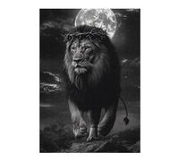 1000pcs(38x26cm) Puzzle pour Adolescents Regal Lion Moonlit Majesty -1 Puzzles pour Adultes Jouets Anti-Stress Assemblage De Motifs Activités Amusantes À La Maison 1000pcs(38x26cm)