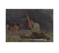 1000pcs(38x26cm) Puzzles pour Adolescents Indians Hunting Moose Puzzle pour Adultes - Jeu De Réflexion Stimulant - Défi Difficile - Cadeaux Uniques pour Anniversaires Et Noël 1000pcs(38x26cm)