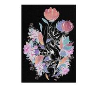 1000pcs(38x26cm) Puzzles pour Adolescents Mystic Flowers Neon Puzzle pour Adultes - Jeu De Réflexion Stimulant - Défi Difficile - Cadeaux Uniques pour Anniversaires Et Noël 1000pcs(38x26cm)