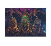 1000pcs(38x26cm) Puzzles pour Adolescents Tiger Spirit Guides Amazon Puzzles Jeux Relaxants Améliore La Mémoire Cadeaux Uniques pour Un Anniversaire Et Noël 1000pcs(38x26cm)