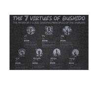 1000pcs(38x26cm) Puzzles pour Adultes 7 Virtues of Bushido - Samurai Code for Success Jeu De Puzzle Casse-tête pour Améliorer La Mémoire Cadeaux Uniques pour Un Anniversaire Et Noël 1000pcs(38x26cm)