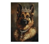 1000pcs(38x26cm) Puzzles pour Adultes Royal German Shepherd Portrait-2 Casse-tête pour Adultes, Jeu De Réflexion, Décoration Murale, Cadeaux Uniques pour Anniversaire Et Noël 1000pcs(38x26cm)